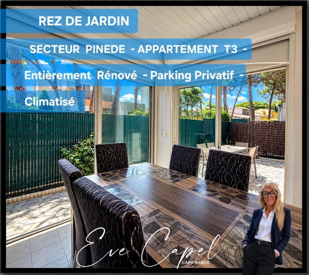 Vente Appartement Appartement à vendre 3 pièces LE CAP D'AGDE (34), Rez de jardin, Secteur pinede proche tennis et village naturiste, 2 chambres + Le cap d agde
