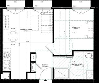  Appartement � vendre 2 pi�ces 45 m�