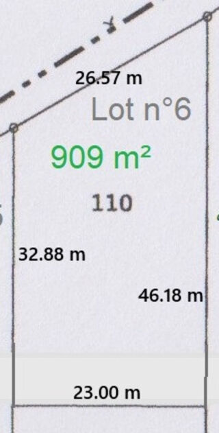  Terrain � vendre 909 m�