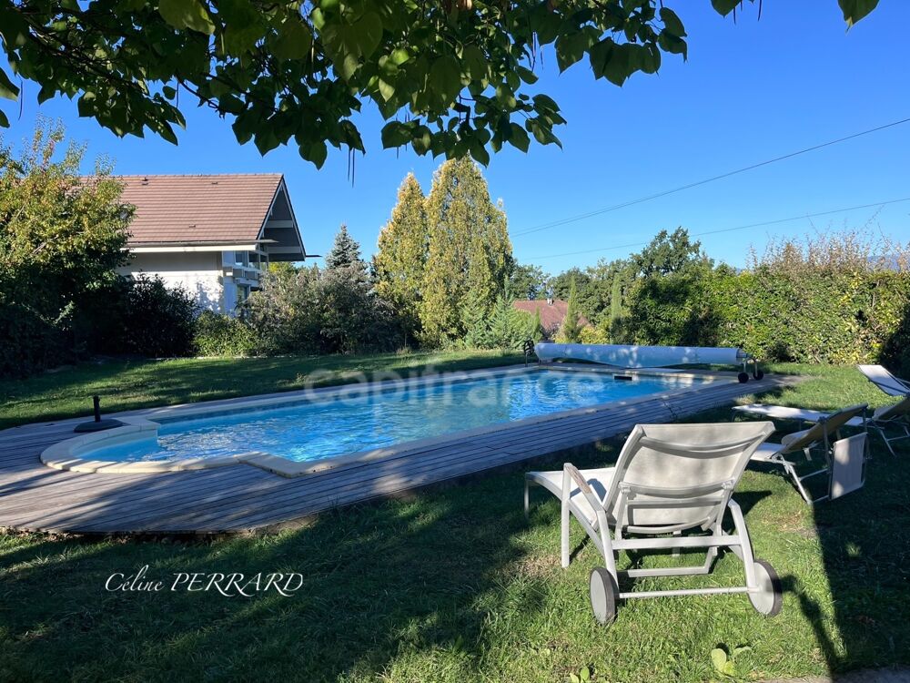 Vente Maison Maison SCIEZ (74), Maison 4 chambres avec piscine et vue lac - sous-sol, double garage, terrain, calme. Un cadre de vie très agr Sciez