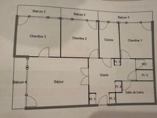  Appartement � vendre 5 pi�ces 81 m�
