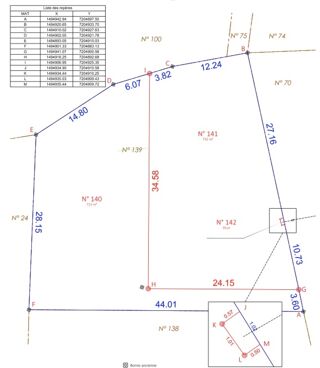  Terrain  vendre 732 m