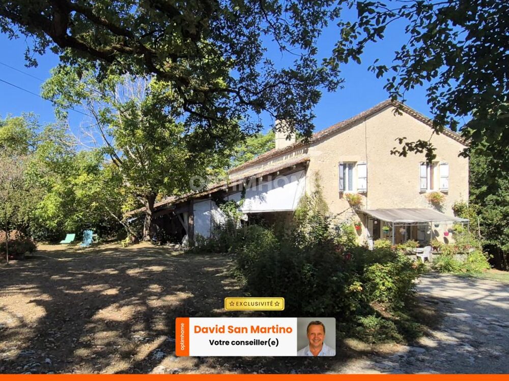 Maison en pierre avec beau terrain  cadre exceptionnel, sur le chemin de Saint-Jacques, à LA ROMIEU (32480)
