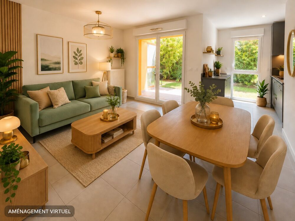 Location Appartement Appartement à louer 2 pièces SAINT PRIEST (69) Quartier Revaison avec jardin et garage Résidence 2015 Saint priest