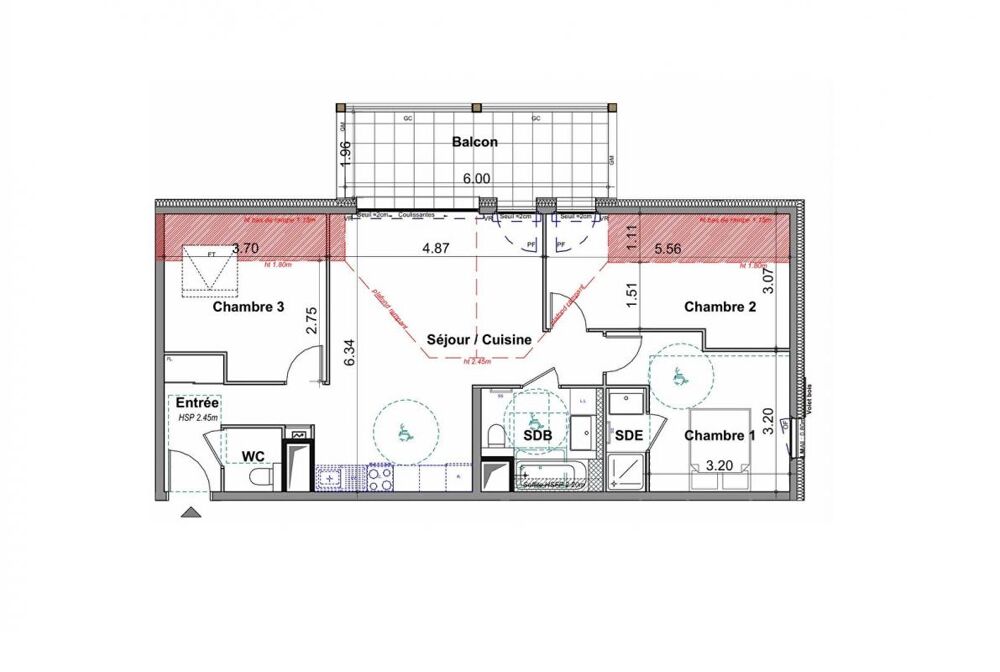 EXCLUSIVITE A 15 mn d'EVIAN T4 77 m² dernier étage vue lac panoramique, garage et stationnement (74500)