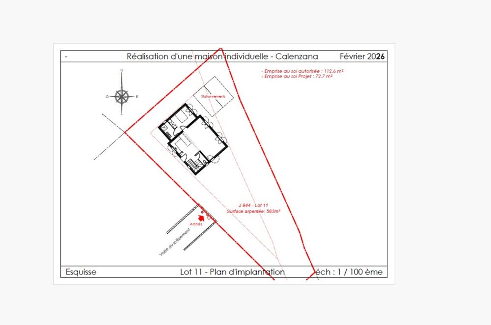 Vente Terrain Dpt Corse (20), à vendre CALENZANA terrain 517 M² Calenzana
