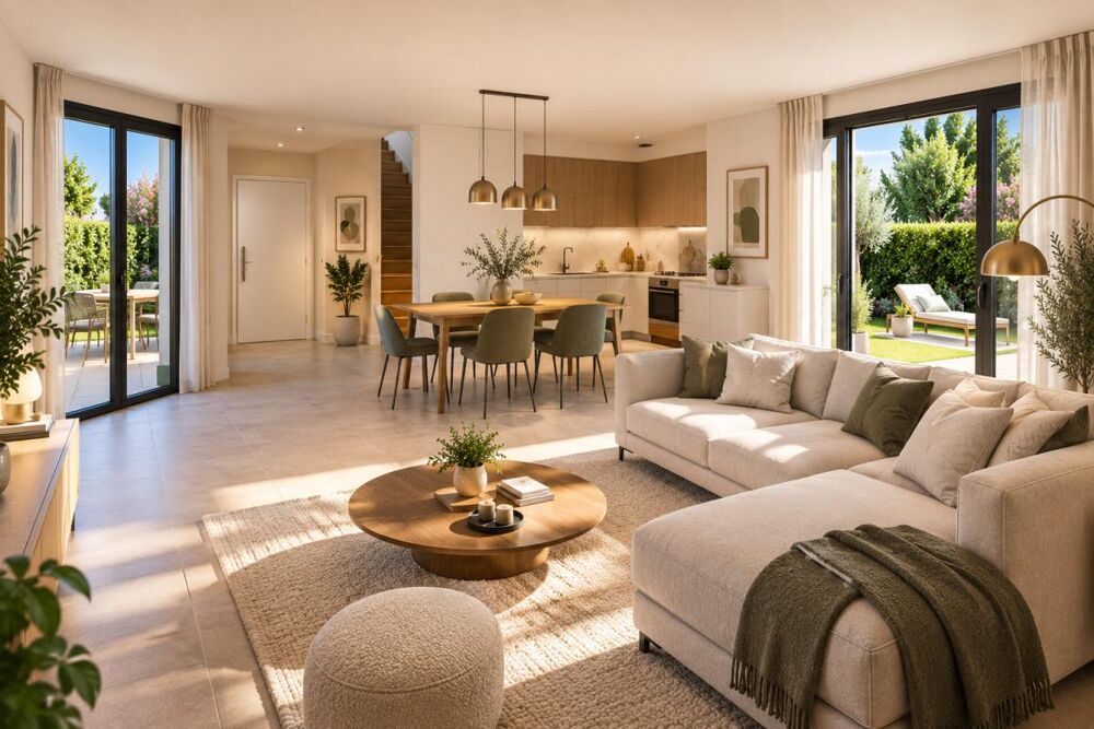 MAISON FAMILIALE EN TRIPLEX  4 CHAMBRES & DEUX JARDINS