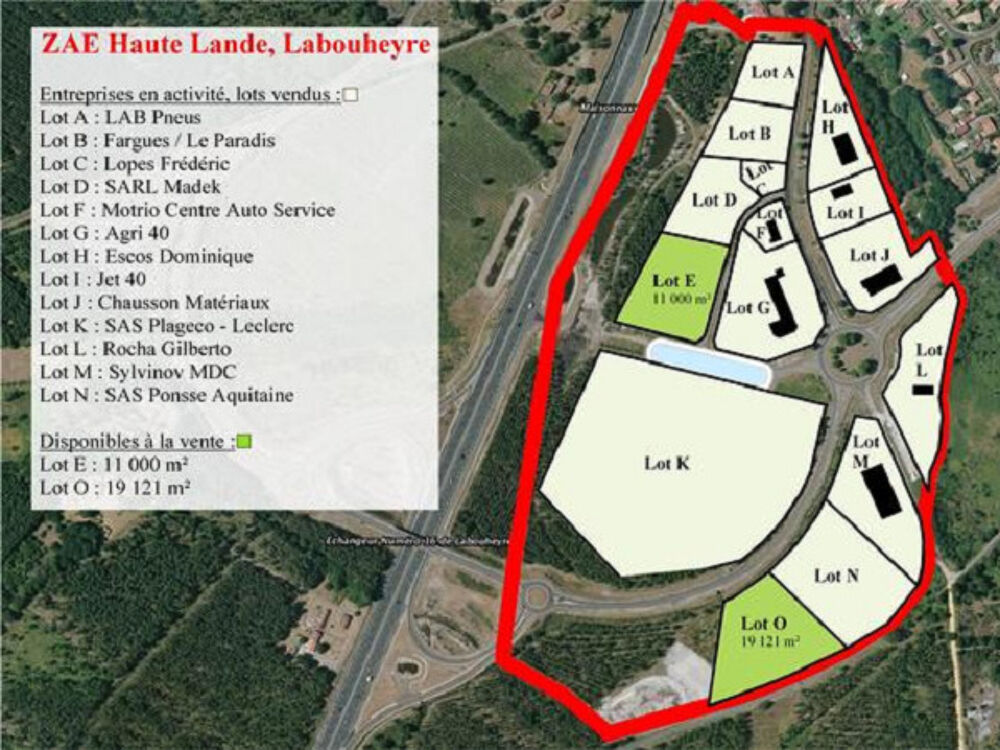   Terrains  vendre sur la zone d'activit de la Haute-Lande - Labouheyre 