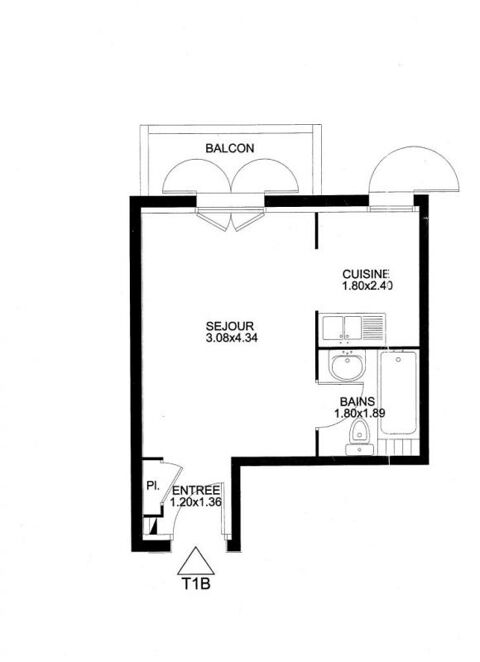  Appartement � louer 1 pi�ce 23 m�