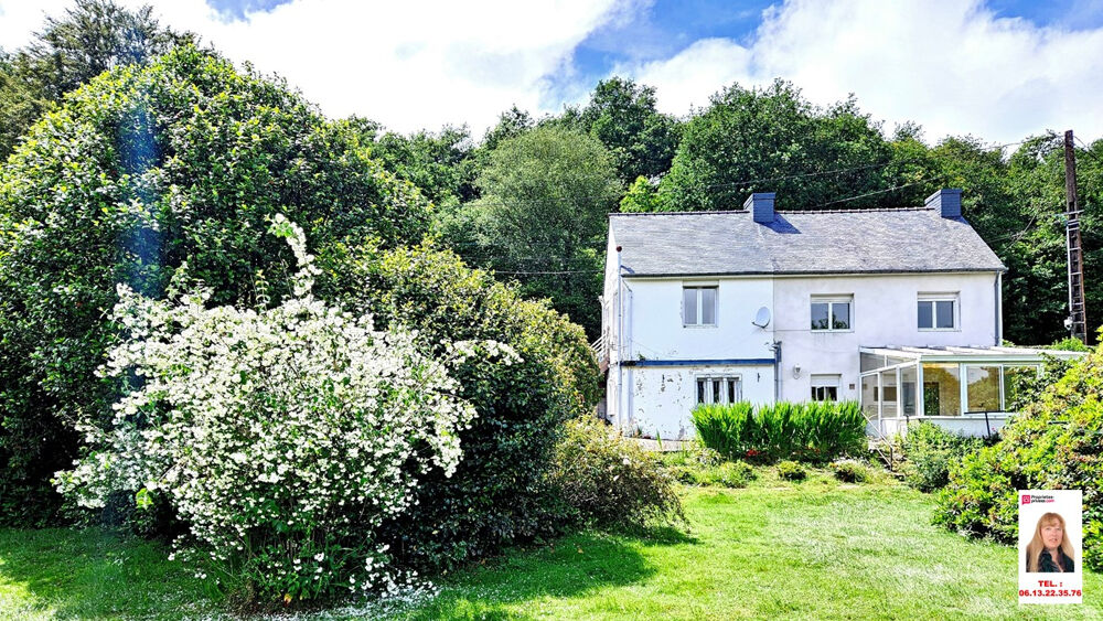 Lanvenegen - Petite pépite : Maison en bordure de rivière de 104 m2 - 3 chambres - sur 2.290 m2 de terrain - Prix : 125.600