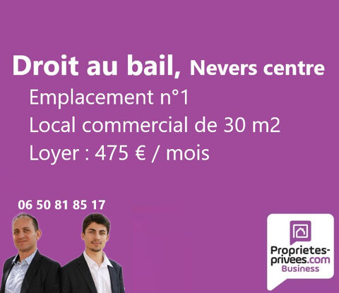 NEVERS CENTRE - LOCAL 30 M2, DROIT AU BAIL 9000 58000 Nevers