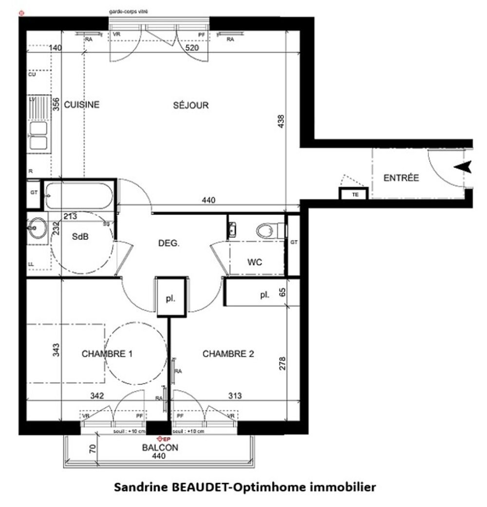 Appartement à vendre 3 pièces TRAPPES (78)