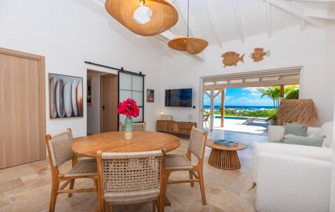   À VENDRE VILLA D'EXCEPTION 2 CHAMBRES VUE MER PANORAMIQUE – LES HAUTS DE LA BAIE, SECTEUR BAIE ORIENTALE Villa - 3 pièce(s) - 120 m²