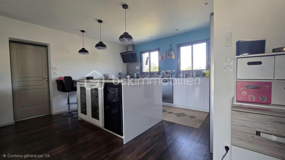 Maison spacieuse de 2019, lumineuse, quatre chambres, bureau, garage, grand terrain agricole