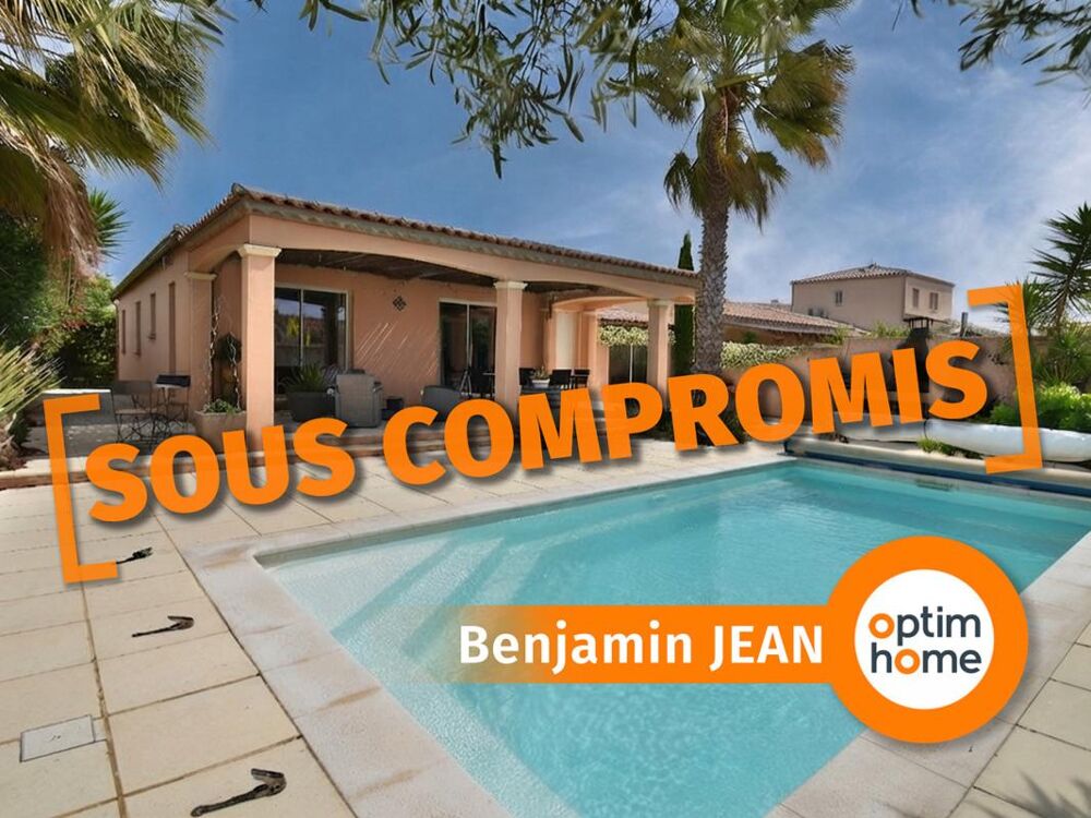 À Sérignan, villa familiale F5 de plain-pied avec piscine et grande terrasse plein sud