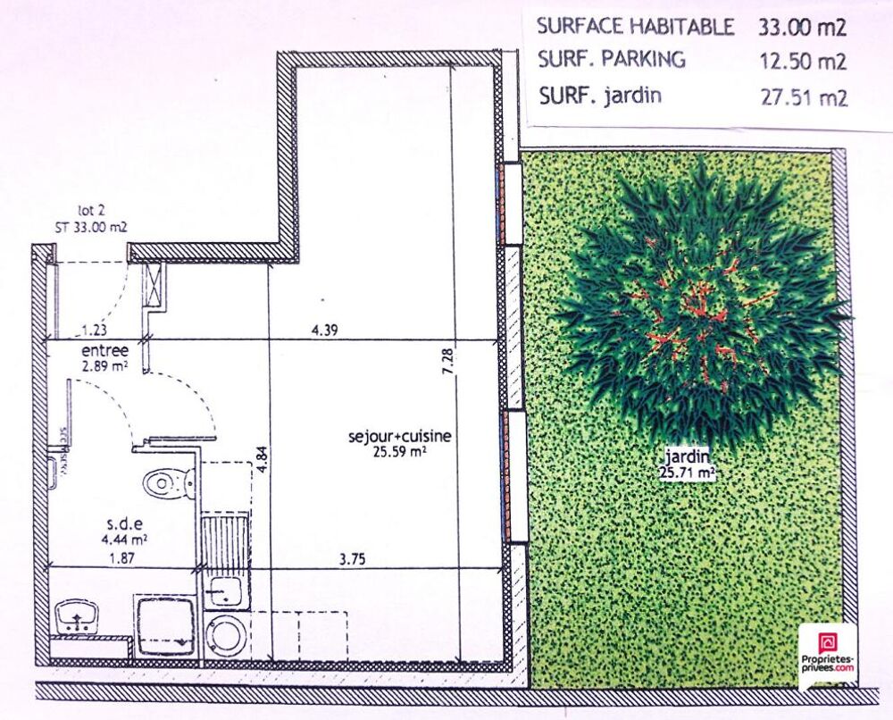 Vente Appartement 78410 AUBERGENVILLE , Appartement 1 pi�ce, 33 m2, jardin 27 m2 et stationnement Aubergenville