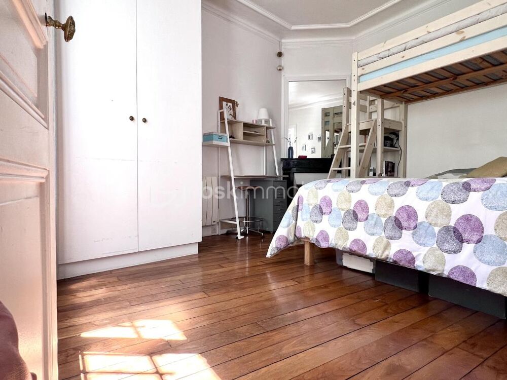 PARIS 18?  RUE CAVALLOTTI 2 pièces de 37,07 m²  Calme absolu  Charme de l'ancien  Belle hauteur sous plafond