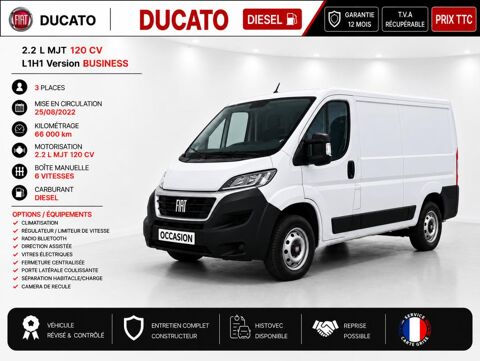 Fiat Ducato 1&deg; Main / 2.2L MJT 120cv Pack business L1H1 CLIM/REGUL/LIMIT 2023 occasion Abbecourt 60430
