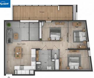  Appartement  vendre 4 pices 81 m