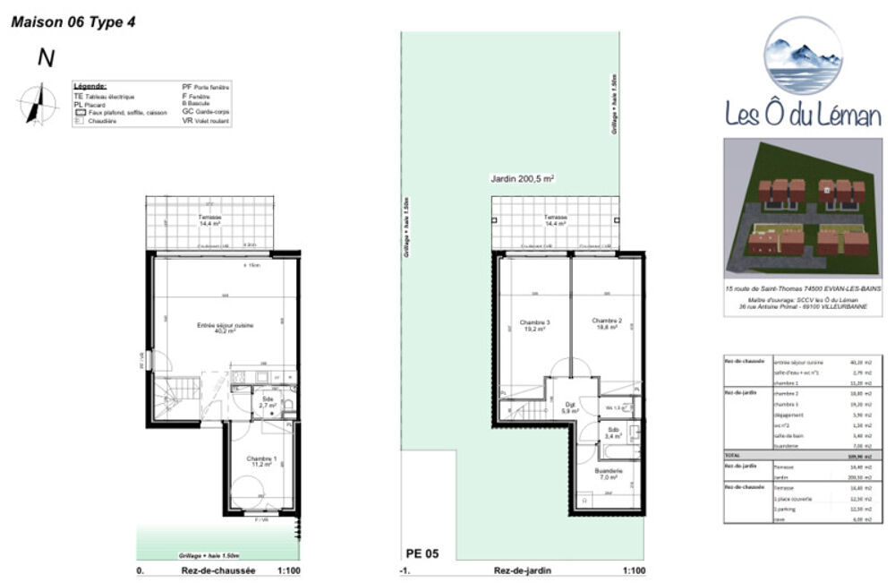 maison à vendre 4 pièces 110m² EVIAN LES BAINS (74)