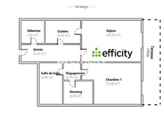  Appartement � vendre 2 pi�ces 53 m�