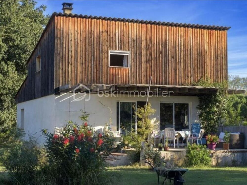 A VENDRE MAISON ECOLOGIQUE 4 FACES DE 100M² SUR TERRAIN AGRICOLE BIO DE 17843M² A ORTAFFA - HORS LOTISSEMENT - TROIS CHAMBRES -