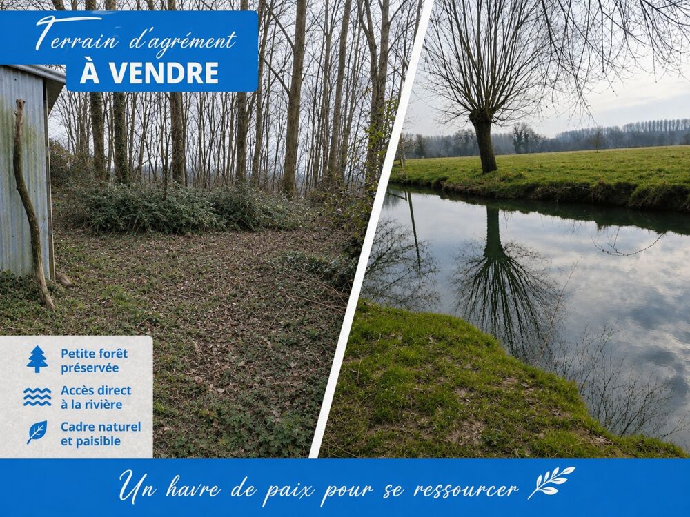 Vente Terrain Terrain d'agrément arboré avec accès rivière – 3 982 m² - Thérouanne Therouanne