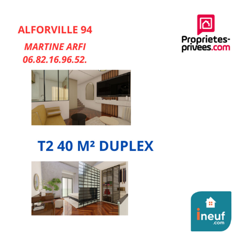 Vente Appartement ALFORVILLE  94140 DUPLEX T2 Alforville