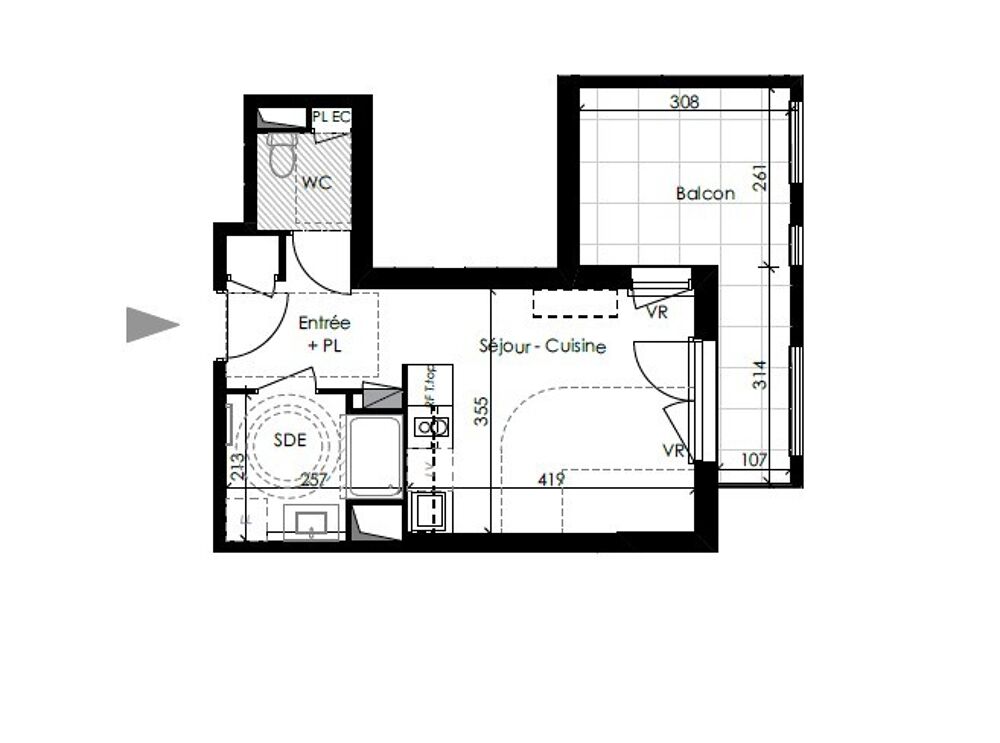 Studio avec parking et balcon au Pontet