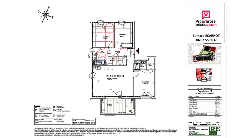 Appartement T4 St Paul De Varces 81.60 m2