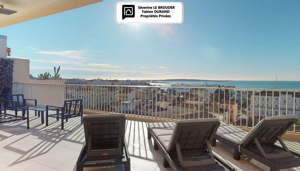 Penthouse 3 pièces 78 m² - 86 m² de terrasses - Vue mer & Palais des Festivals