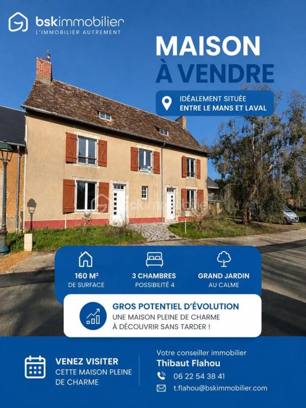 Vente Maison Maison avec cachet de 160 m² –  environnement paisible Brains sur gee