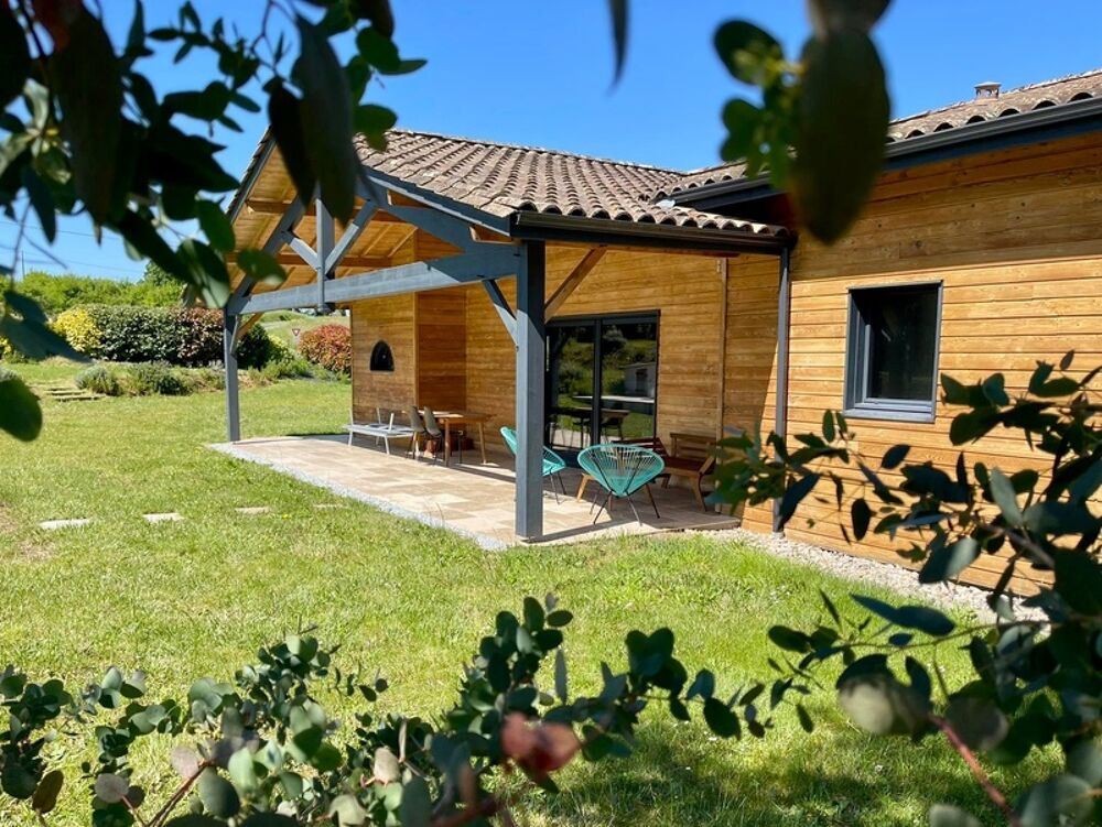Maison bois contemporaine au calme, proche Monflanquin et Villeneuve-sur-Lot