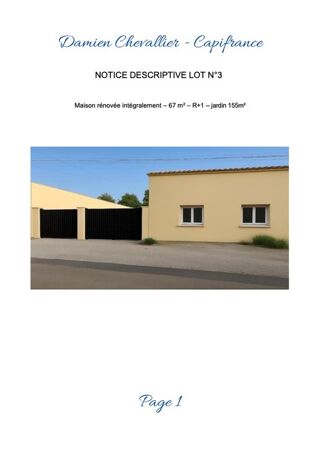  Maison � vendre 3 pi�ces 67 m�