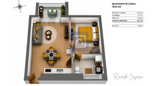  Appartement à vendre 2 pièces 40 m²