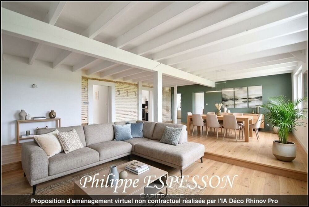 MAISON EN PIERRE DE CARACTÈRE DE 205 M2 AVEC PISCINE ET JARDIN DE 3000 M2 A FOURQUES SUR GARONNE