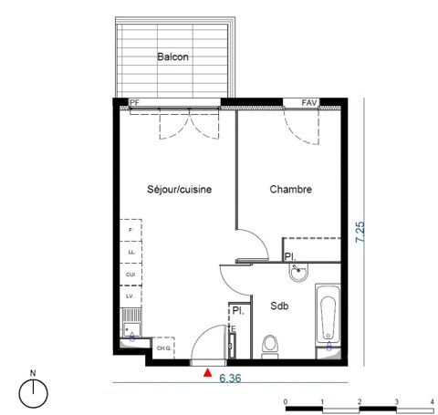  Appartement � louer 2 pi�ces 39 m�