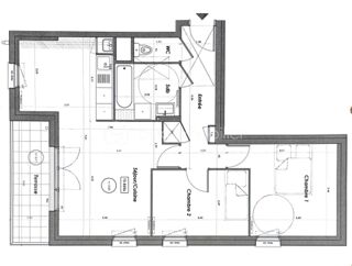  Appartement � vendre 3 pi�ces 61 m�