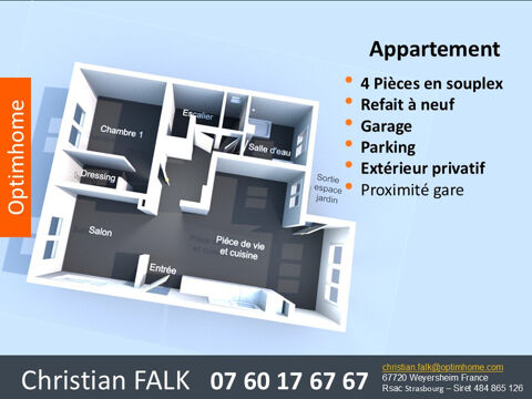  Appartement 4 pi�ces, garage, espace ext�rieur privatif Appartement - 4 pi�ce(s) - 85 m�