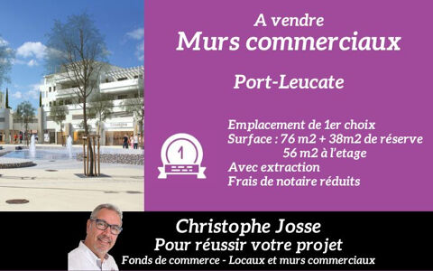 PORT LEUCATE -  MURS COMMERCIAUX LIBRES  170 m², EXTRACTION 196080 11370 Port leucate