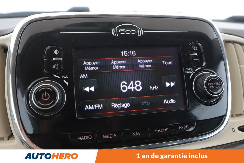 500 C C 0.9 TwinAir Lounge Dualogic 85 ch 2016 occasion 92130 Issy-les-Moulineaux