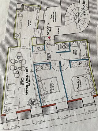  Appartement à louer 3 pièces 55 m²