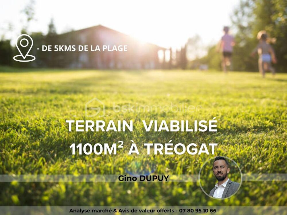 Vente Terrain Terrain constructible – environ 1100 m² – TRÉOGAT (Finistere) Treogat