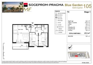  Appartement � vendre 3 pi�ces 68 m�