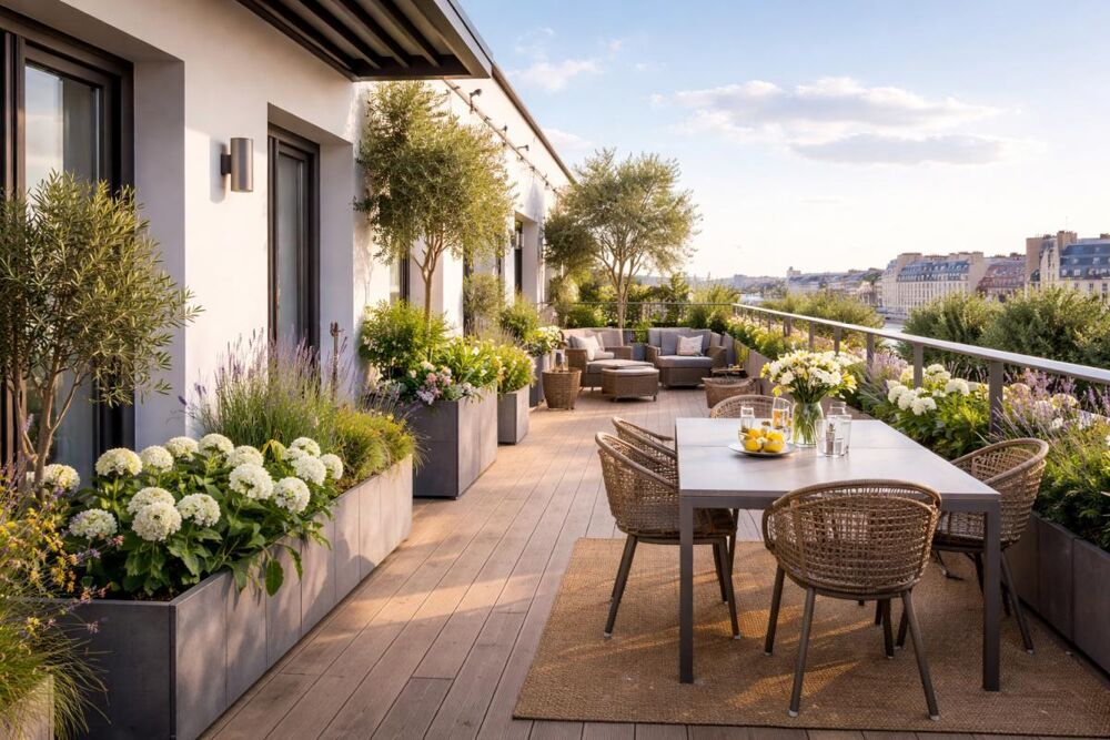 - T4 en DERNIER ETAGE orienté SUD-EST avec TERRASSE, BALCON, PARKING, PROCHE TRAMWAY -
