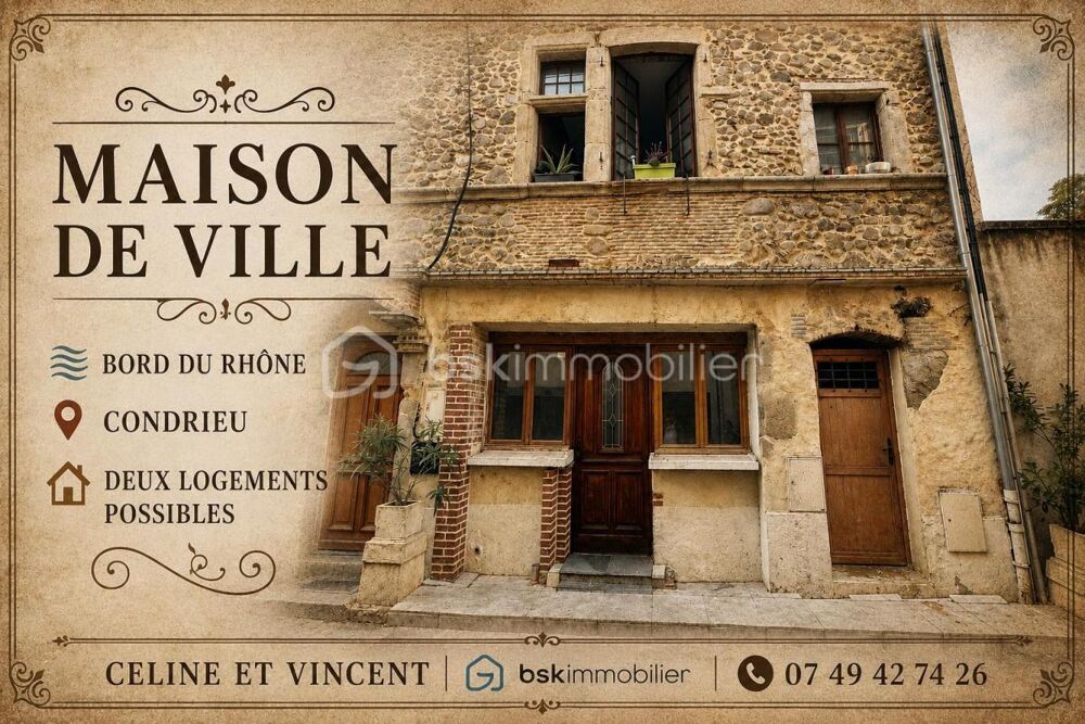 Vente Maison MAISON DE VILLE DE CARACTÈRE – DEUX APPARTEMENTS – CONDRIEU Condrieu