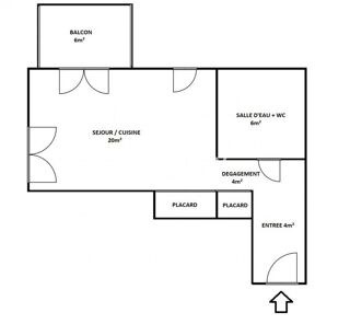  Appartement  vendre 1 pice 35 m