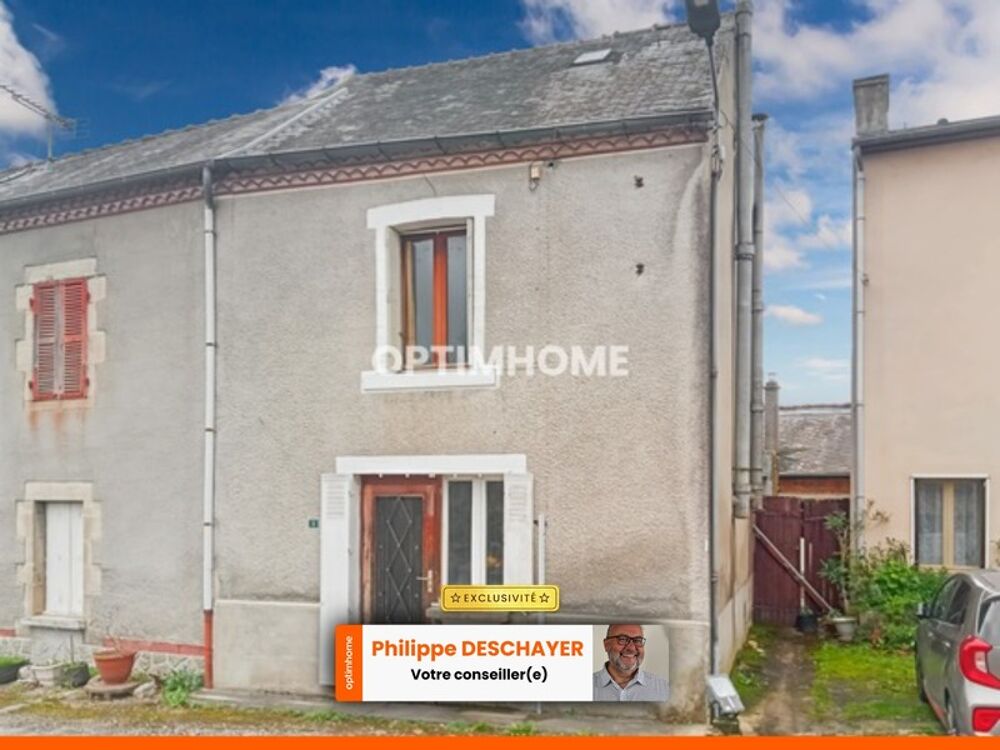 Maison 60 m² - 4 pièces - 2 Chambres - Grange 35 m² sur parcelle Non attenante de 353 m² - SAINT HILAIRE LA TREILLE (87)