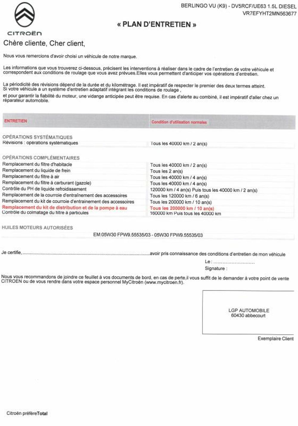 Berlingo 1&deg; Main / 1.5l B HDI 100cv Version Club CLIM/T&eacute;l/R&eacute;gul/Limit 2022 occasion 60430 Abbecourt