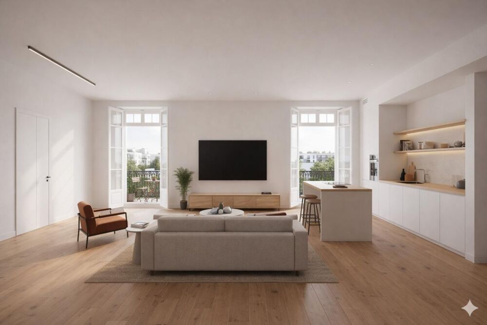 BEAU T4 de 80m2 exposé SUD intelligemment agencé avec Grande CHAMBRE à quelques minutes M14 - ORLY-THIAIS